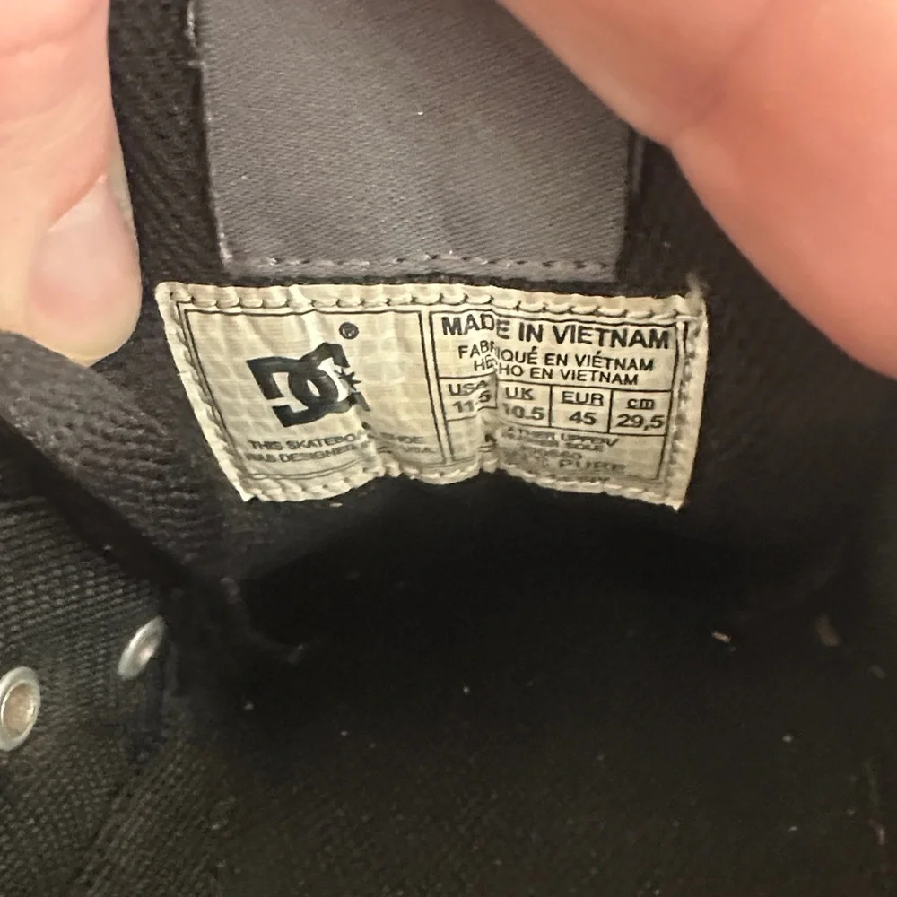 DC Men's Charcoal and Black Sneakers - Picture 3 of 3